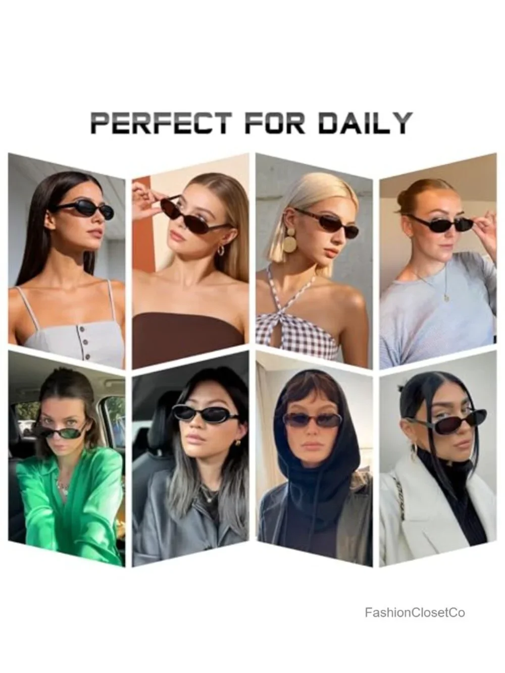 Retro Oval Polarized Sunglasses UV400 Protection Lightweight Plastic Frame